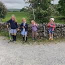 Children from Threshfield litter picking